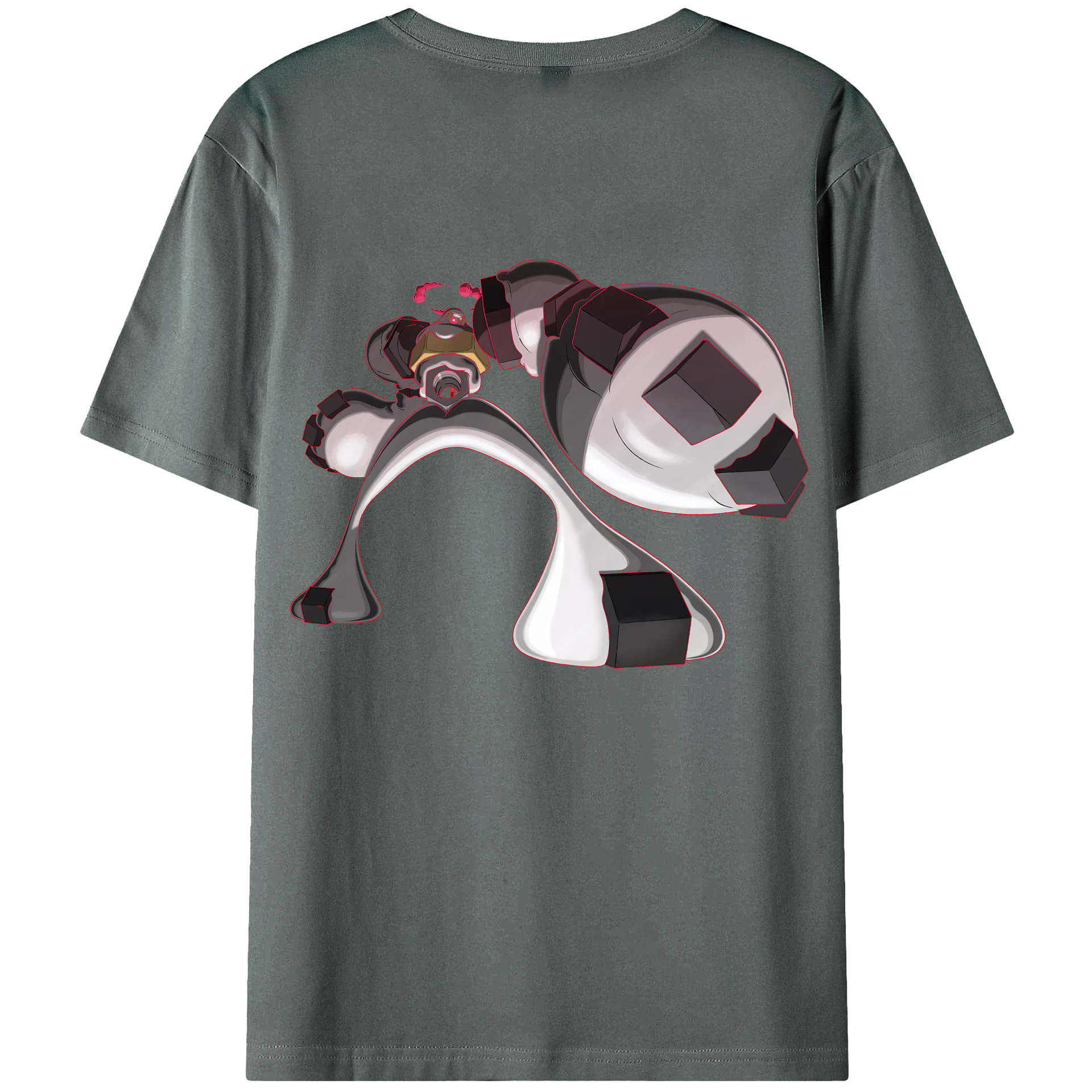 （画像用） ポケットモンスター Pokémon 綿100％ メンズ半袖Tシャツ（バックプリント） 通気性